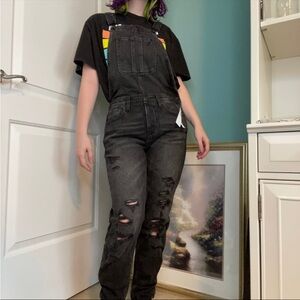 Discontinued NWT American Eagle Black Overalls